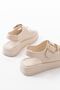 1187 Beige Wedge Heel Rubber Helmet Women's Sandals - 5