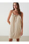 Beige v-neck b Printed women's nightgown from gulis store - 4