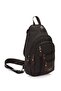 Men's Black Canvas Cross Chest and Shoulder Bag with Phone and Wallet Compartment New268 - 3