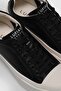 Women's Sneaker Shoes Black 100% Genuine Leather - 3