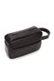 Men's Black Genuine Leather Portfolio Clutch Shaving Cosmetic Care and Daily Handbag - 4