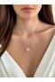 Steel Double Color Zircon Stone Heart Necklace - 2