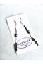 Silver Color Long Dangle 3-Piece Handmade Women's Earring Set with Hematite Natural Stone – Bohemian Style - 6