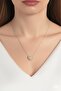 Steel Double Color Zircon Stone Heart Necklace
