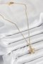 Steel Zircon Stone Star Model Gold Color Women's Necklace - 5