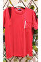 Cream Color Premium a Quality Round Neck Pocket Detail Crew Neck T-Shirt - 2