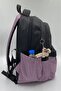 Plain Satin Fabric Backpack Waterproof School Backpack Tiny 34100 - 4