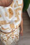 Detailed Decolletage at the Waist Patterned Long Dress 4S773 - 6