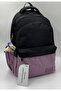 Plain Satin Fabric Backpack Waterproof School Backpack Tiny 34100