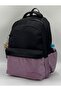 Plain Satin Fabric Backpack Waterproof School Backpack Tiny 34100 - 3