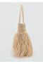 Natural Fiber Shoulder Bag with Tassels - 7