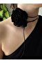 Halter Neck Fabric Flower Cloth Brooch Women Pendant Lace-Up Luxury Neck Accessory - 4