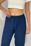 Women's Elastic Waist Ayrobin Tracksuit Trousers Navy Blue - 9