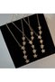 Shooting Star Tarnish Free Steel Y Necklace Gold Color Starry Y Necklace Low-Cut Necklace Steel Women Necklace - 2