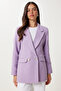 Women's Lilac Padded Stylish Buttoned Tweed Blazer Jacket Xl00005 - 2