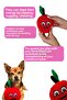 Squeaky Plush Apple Dog Toy Red Soft Dog Playmate - 4