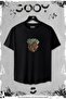 2-Piece Money Design Slim Fit Black Tshirt - Set with Black Shorts - 2
