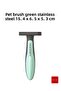 Pet Brush - Green - Stainless Steel