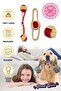 Dog Toy Fanatic Triple Set Flossing Dental Health Dog Ball Yellow Red Medium Large Breed Teeth Scratching - 3