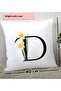 Floral Letter D Pillow - 2