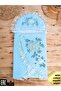 Lace & Veiled Blue 100% Cotton Newborn Unisex Baby Swaddle - Blanket Mawlid Gown - 2