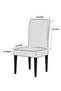 Woven Jacquard Fabric, No Hem, Elastic Chair Cover. Washable, Flexible, Chair Cover (1 Piece) - 2