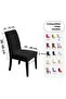 Black Washable Lycra Flexible Elastic Chair Cover - 5