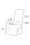 Jacquard Luxury Chair Cover / Chair Cover with Elastic Citrus Skirt Set of 6 - 2