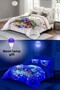 Neon Highlighter Duvet Cover Set (with Tire Sheets) Double 100% Cotton Satin Butterfly Dreams