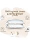 2 Pieces 100% Goose Feather Filled, 30 Pieces Antibacterial Sleeping Pillow - 50X70 1000Gr