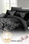 Double Duvet Cover Set Closely Woven Cotton Satin 3D Special Design Black Leopard - 3