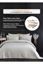 Judy Cotton Quilted Bedspread (Pique) Set Double Striped Casual Plain Off-White Cream - 2
