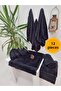 12-Pack Microfiber Hairdressing Towels Black 50X90 |   Non-Dyeing Professional Towel Set