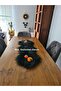 Black Plush Tablecloth Stylish Decorative Luxury Elegant Modern Decorative Runner. - 2
