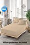 Colorful Liquid-Proof Fitted Sheet+Pillow Mattress (Total 3 Pieces) 100% Cotton Quilted