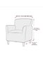 Lycra Stretch Elastic Flexible Square Pattern Armchair Single Seat Cover Sofa Cover - 7