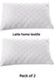White Colored, Cotton, Quilted Patterned Pillow Protector and Pillow Mattress Pad (50 X 70 cm) 2 Pieces - 2