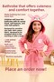 100% Cotton Rabbit Ears Children's Bathrobe with Plush Pillow Gift - 2
