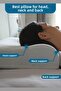 وسادة فيسكو مزدوجة الطبقات مع دعم للرقبة العالية، تصميم مريح لتقويم العظام مقاس 60 × 40 - 4