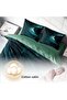طقم غطاء لحاف مزدوج (مع ملاءات مطاطية) من القطن الساتان ديب نيفتي - 2