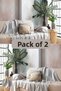 Natural Color Cotton Decorative Sofa Cover Set 170x230 Size Optimal Non-Slip Design (2 PCS)