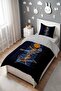 Navy Blue Champion Basketball Player Patterned Single Baby Kids Bedding Set - 3
