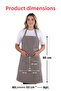 Simple Set of 3 Kitchen Apron Set with Adjustment Hanger (GLOVES, GRIPS) - 4
