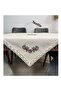 Purple Cross Stitched Copenaki Lace Cloudy Cross Stitch Monika Fiskos Tablecloth
