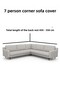 Burgundy Skirtless L Corner Sofa Cover 7 Person Flexible Corner Sofa Cover Total Length 550 cm - 2