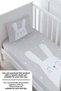 Baby Size (Without Sheets) Duvet Cover Set 100X150 cm - Pure Baby Series - White Rabbit with Gray Background - 4
