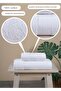 2-Piece Bath Towel Set 100% Cotton Certified, Body Head Towel Set White - 50X80 & 70X130Cm - 4