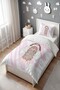 Pink Rose Buckle Young Girl Patterned Single Baby Kids Bedding Set - 3