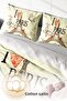 Double (with Fitted Sheet) %100 Cotton Satin Duvet Cover Set We Are Family - 4
