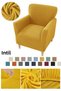 Lycra Stretch Elastic Flexible Square Pattern Armchair Single Seat Cover Sofa Cover - 6